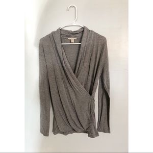 Gray wrap shirt